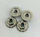 Klinik RC KRCLARGENUT 4mm Large Flange Serrated Titanium Wheel Nut 4 Pack