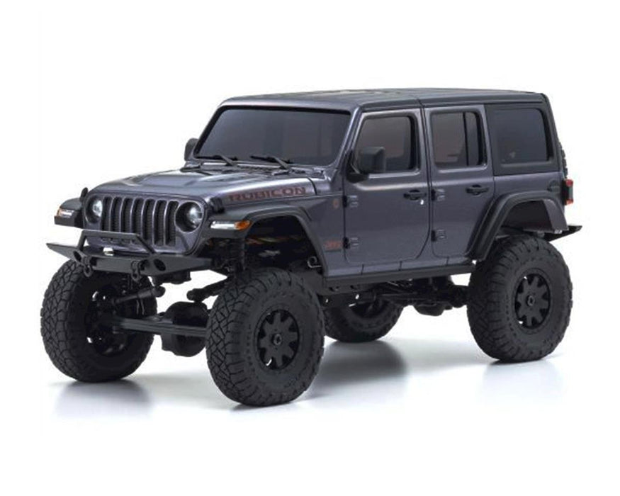 Kyosho 32521-GM Mini-Z Readyset 4x4 Jeep Wrangler Unlimited Rubicon Granite Crystal Metallic