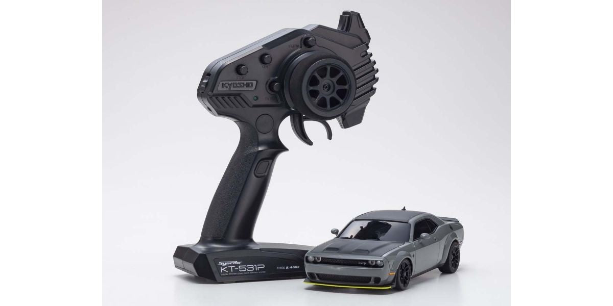 Kyosho 3261G AWD Mini-Z Dodge Challenger SRT Hellcat Redeye Readyset Destroyer Gray