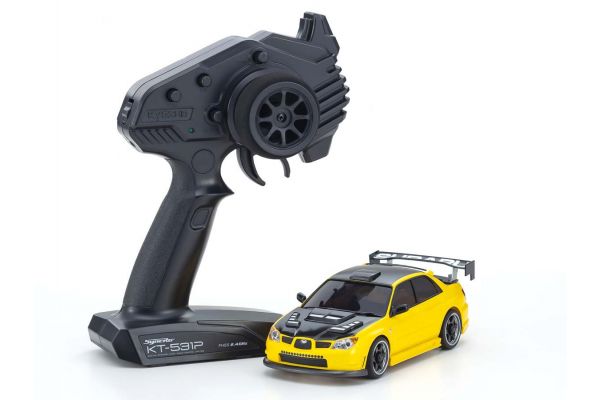 Kyosho 32620MY AWD Mini-Z MA-020 Readyset Subaru Impreza with Aero Kit Metallic Yellow