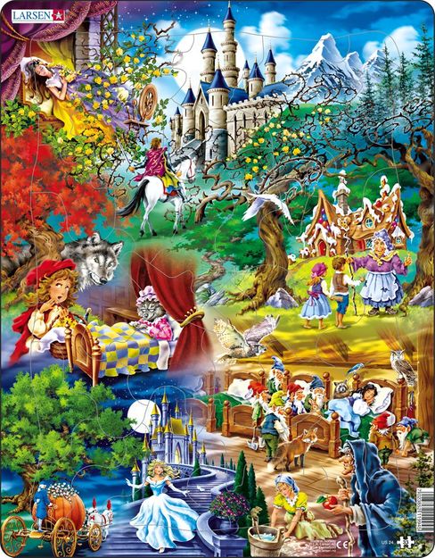Larsen Puzzles 7002 Grimm's Fairy Tales Children's 33 Piece Jigsaw Puzzle
