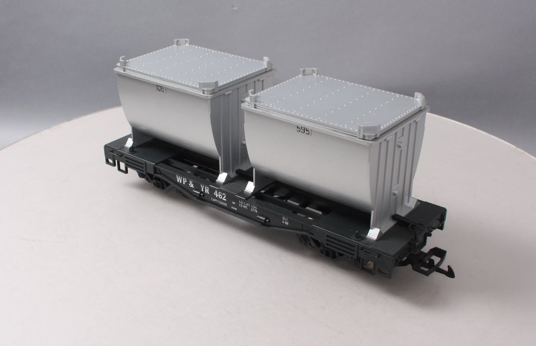 LGB 4086 G Scale Flatcar with Ore Containers White Pass and Yukon WP&Y 462 - NOS