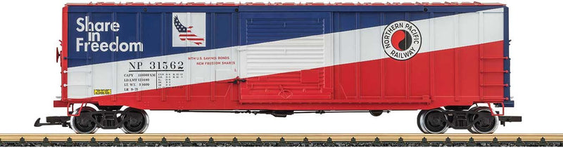 LGB 42937 G Gauge 50' Boxcar Northern Pacific "Share in Freedom" NP 31562