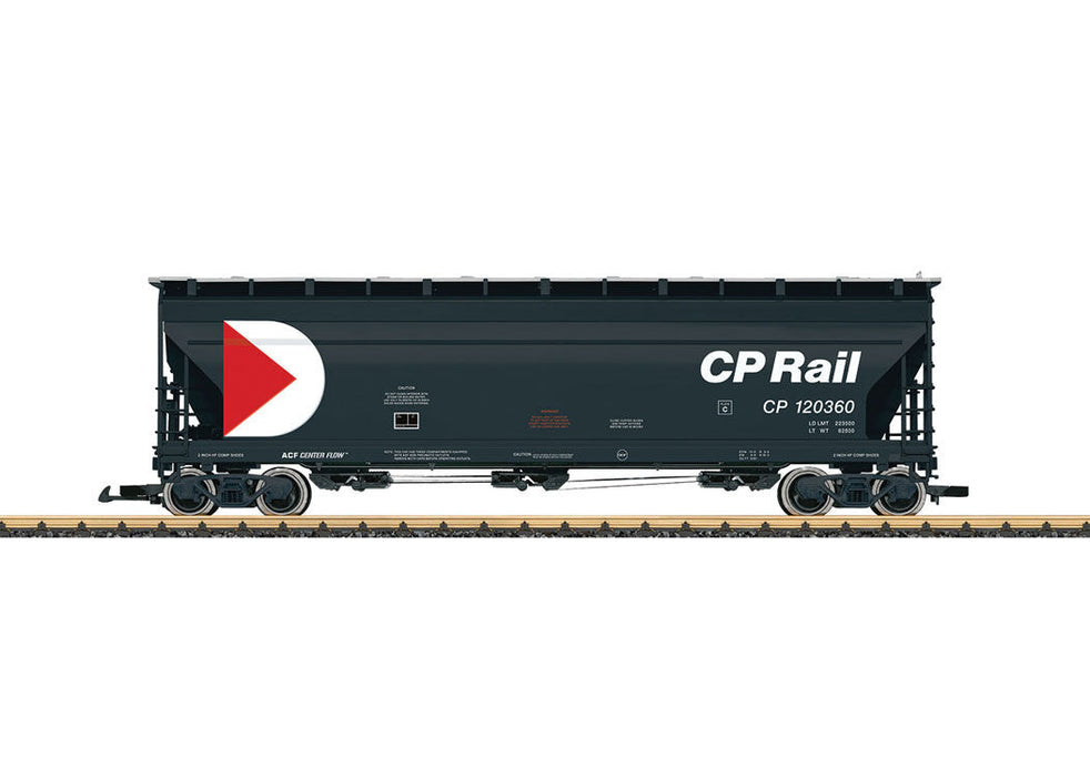 LGB 43821 G Gauge Centerflow 3 Bay Covered Hopper Canadian Pacific CP Rail 12036