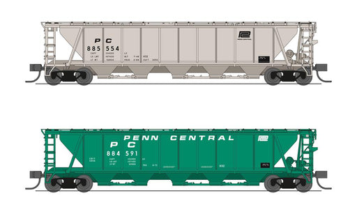BLI (Broadway Limited Imports) 7257 N Scale H32 Covered Hopper Penn Central PC 2 Pack