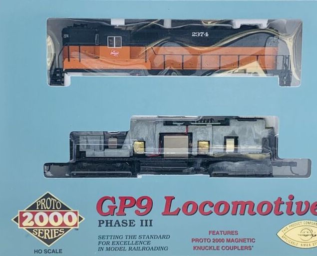 Life-Like Proto 2000 433-21638 HO Scale EMD GP9 Diesel MILW 2374 - NOS