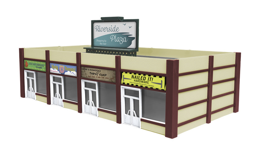 Lionel 1956180 HO Scale Suburban Strip Mall Built Up Structure