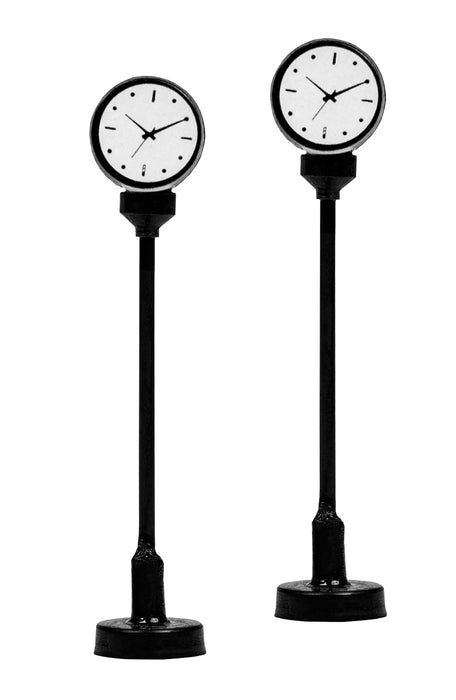 Lionel 1956300 HO Scale Black Lighted Clock 2 Pack