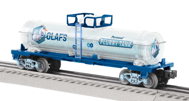 Lionel 2028130 O Gauge Frozen Olaf's Personal Flurry Tank Car