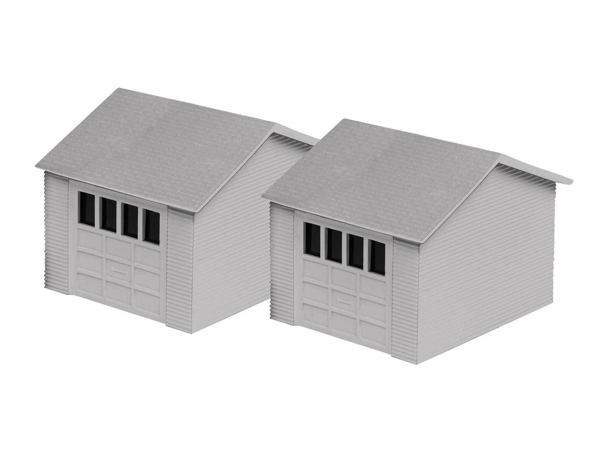 Lionel 2067100 HO Scale Detached Garages Structure Kit 2 Pack — White