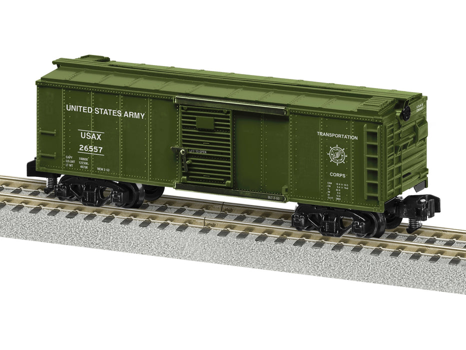 Lionel 2119300 S Gauge American Flyer US Army Freight Pack 4 Car Set