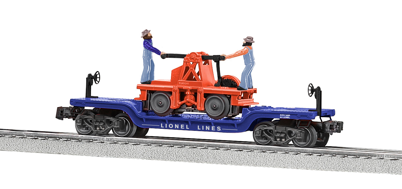 Lionel 2128080 O Gauge Lionel Lines Flatcar with Handcar