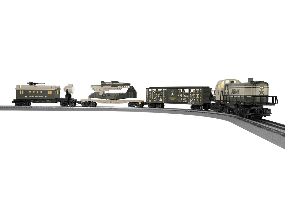Lionel 2223010 O Gauge LionChief Army Freight Train Set with Bluetooth 5.0