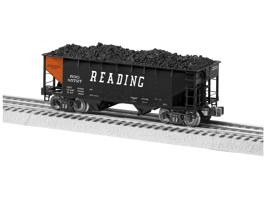 Lionel 2226080 O Scale AAR 2 Bay Open Coal Hopper Reading 2 Pack