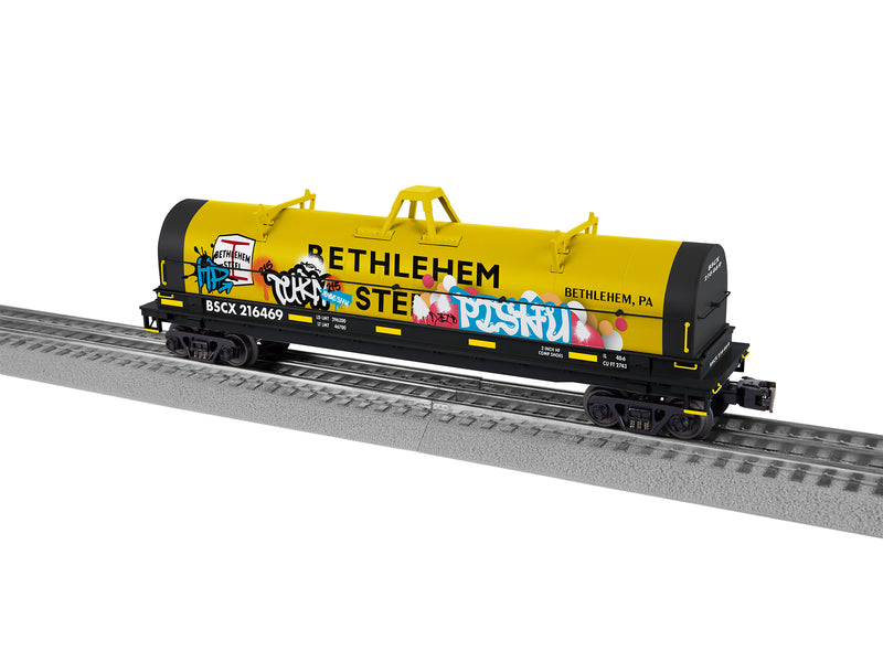 Lionel 2226510 O Scale Coil Car with Graffiti Bethlehem Steel 216469