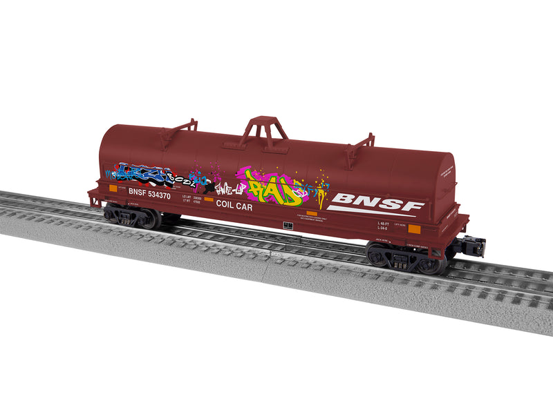 Lionel 2226520 O Scale Coil Car with Graffiti BNSF 534370