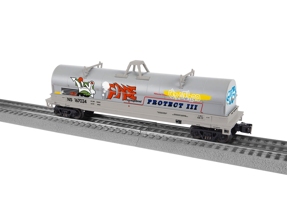 Lionel 2226550 O Scale Coil Car with Graffiti Norfolk Southern NS 167024