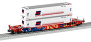 lionel-2226572-o-scale-husky-stack-well-car-with-graffiti-burlington-northern-bn-63361