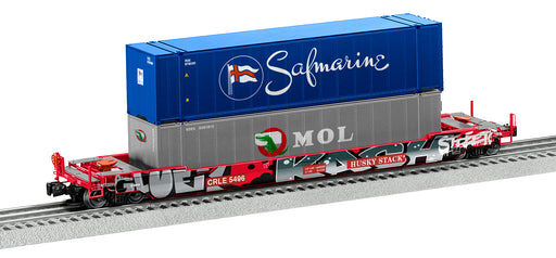 Lionel 2226582 O Scale Husky Stack Well Car with Graffiti Coe Rail CRLE 5496