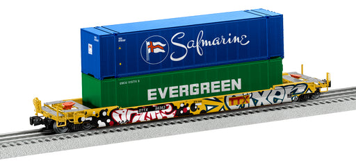 Lionel 2226612 O Scale Husky Stack Well Car with Graffiti TTX 56363