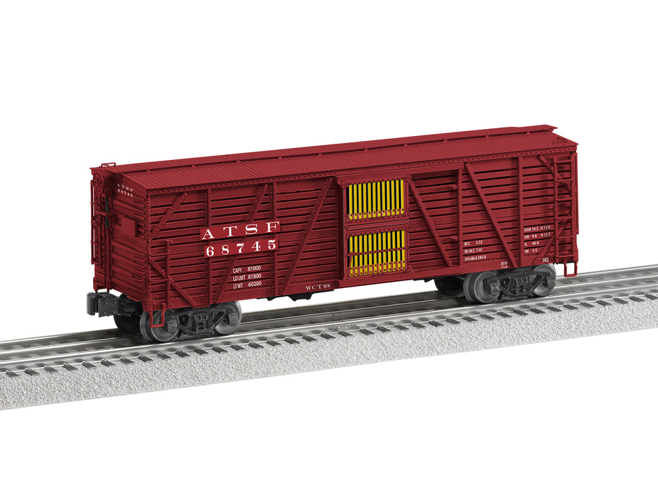 Lionel 2226870 O Scale Vision Line Stock Car 3 Pack Santa Fe ATSF 68745 68750 68762