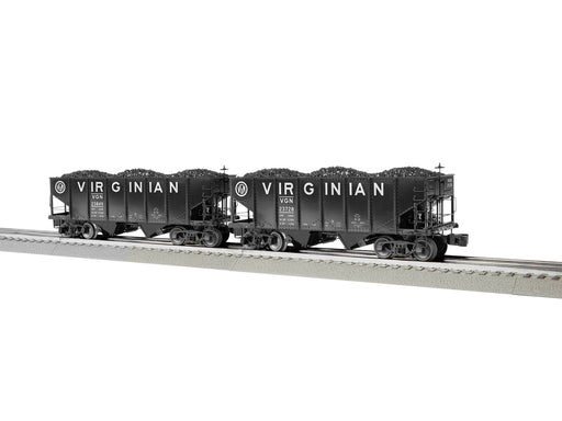 Lionel 2226960 O Scale 2 Bay Open Coal Hopper Virginian VGN 2 Pack BTO