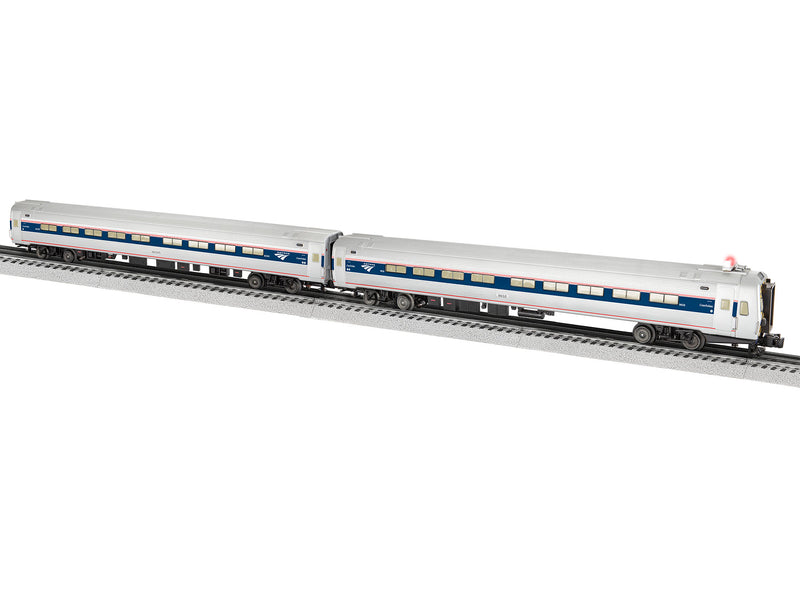Lionel 2227340 O Gauge Amtrak Amfleet Phase VI Coach and Cab Car 2 Pack