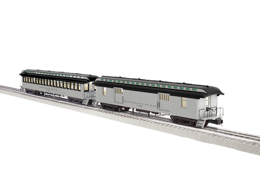 Lionel 2227400 O Scale Wood Baggage and Coach Set MOW 2 Pack
