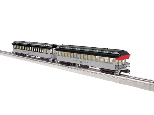 Lionel 2227420 O Scale Wood Coach and Observation Set MOW 2 Pack