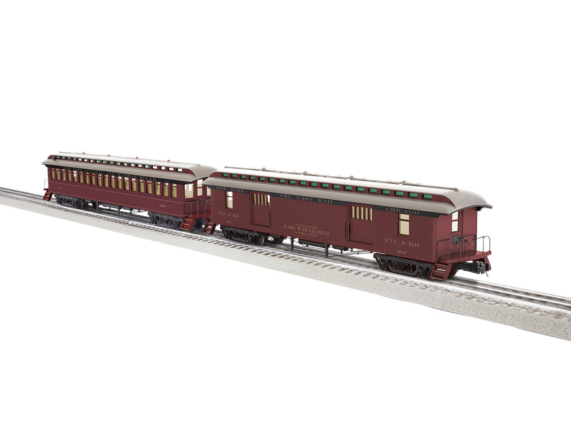 Lionel 2227430 O Scale Wood Baggage and Coach Set NYC 2 Pack