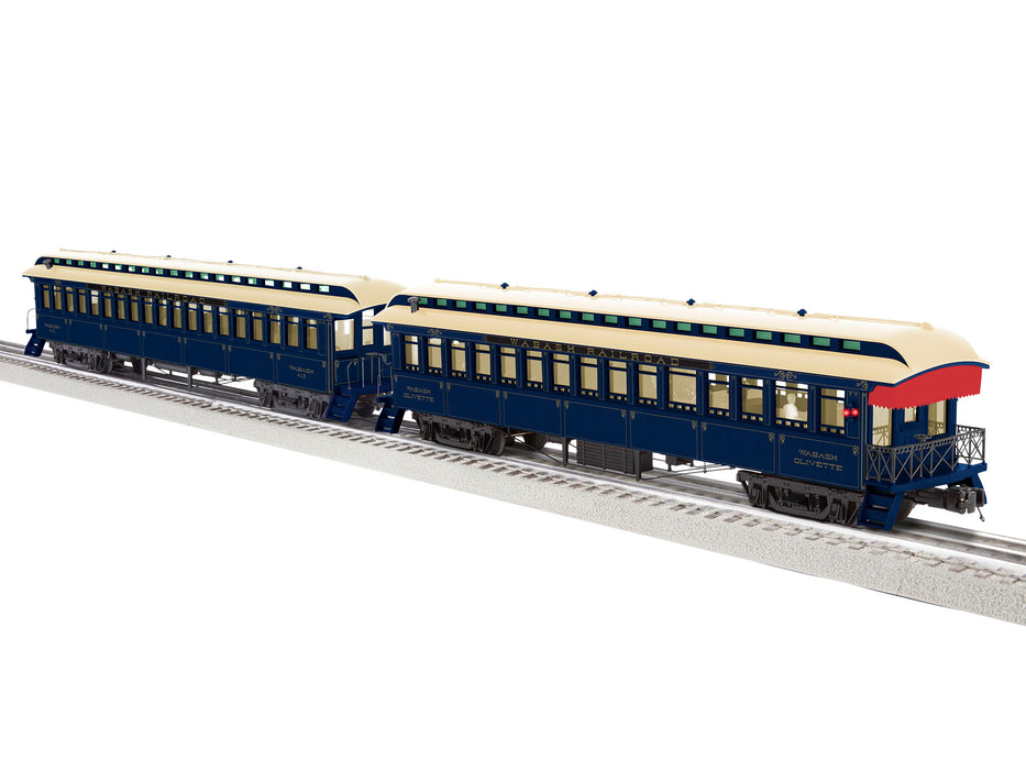 Lionel 2227510 O Scale Wood Coach and Observation Set Wabash 2 Pack