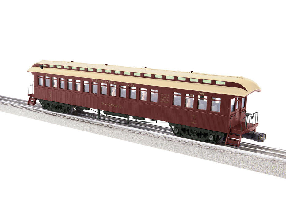 Lionel 2227610 O Scale Wood Coach Chapel Car "Evangel"