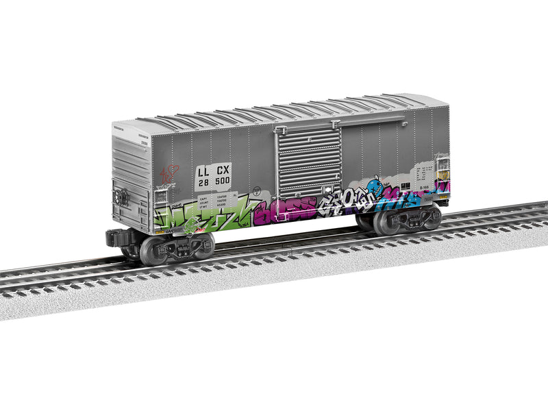 Lionel 2228500 O Gauge Boxcar with Graffiti LLCX 28500
