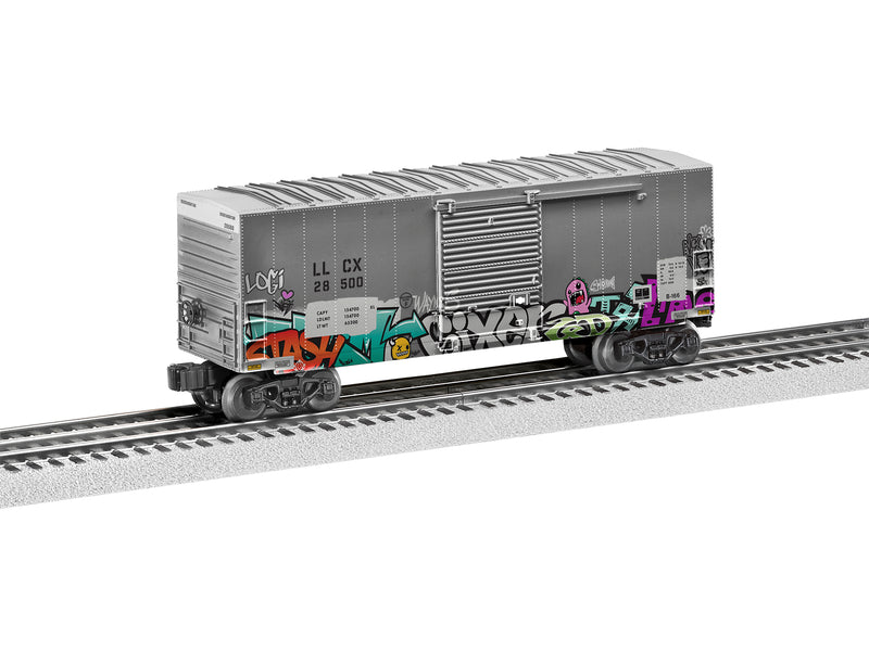 Lionel 2228500 O Gauge Boxcar with Graffiti LLCX 28500