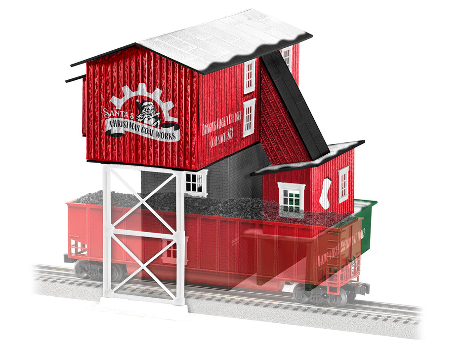 Lionel 2229320 O Gauge Christmas Coal Works Lighted Coaling Station (Plug-Expand-Play)