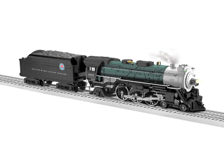 Lionel 2232110 O Gauge LionChief 2.0 4-6-2 Pacific Steam Loco Rio Grande D&RGW 801