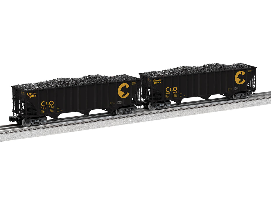 Lionel 2326088 O Scale 100 Ton Open Hopper Chessie System C&O 2 Pack C