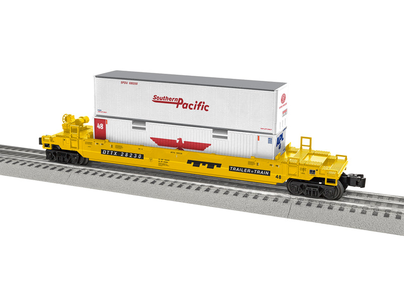 Lionel 2328320 O Gauge Maxi Stack Well Car with Container Trailer Train TTX