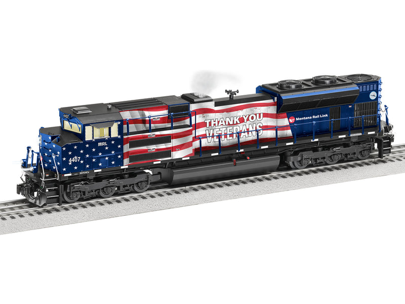 Lionel 2333170 O Scale LEGACY EMD SD70ACe Montana Rail Link "Veterans" MRL 4407 BTO