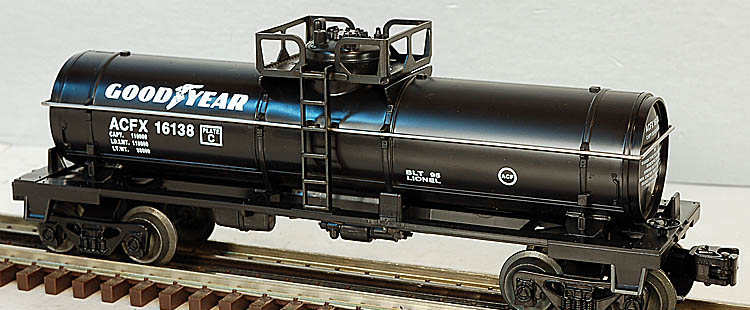 Lionel 6-16138 O Gauge Tank Car Goodyear ACFX - NOS — White Rose Hobbies
