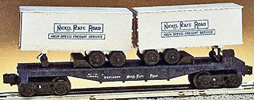 Lionel 6-16307 O Gauge Flatcar with Trailers Nickel Plate Road NKP - NOS
