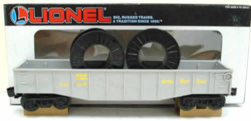 Lionel 6-16328 O Gauge Gondola with Cable Reels Nickel Plate Road NKP - NOS