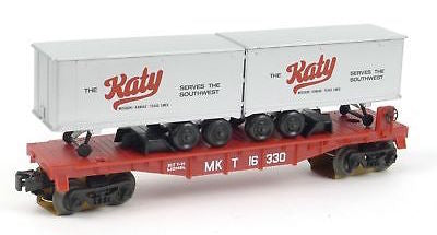 Lionel 6-16330 O Gauge Flatcar with Trailers Missouri Kansas Texas MKT - NOS