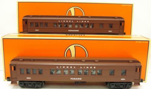 Lionel 6-19096 O Gauge Lionel Lines Madison Passenger 2 Car Set "Bonnano and Pagano" - NOS
