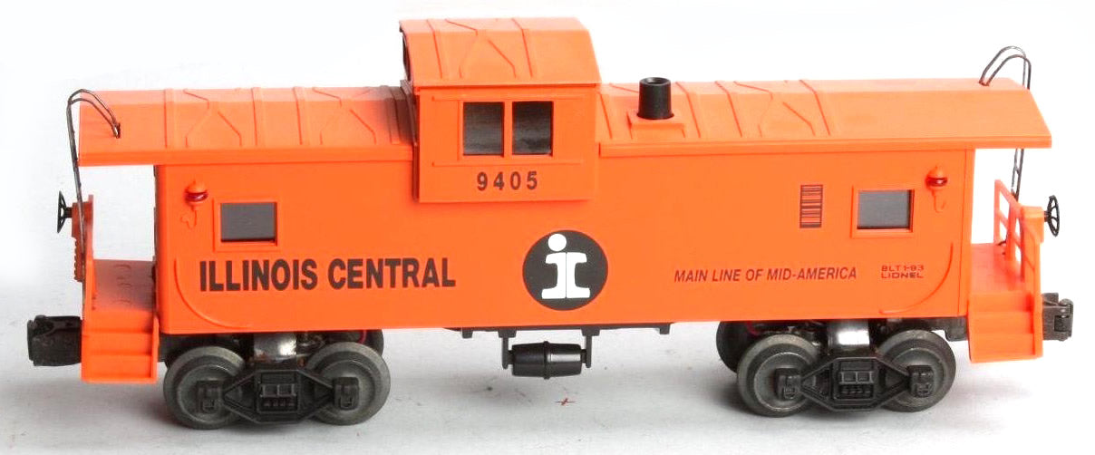 Lionel 6-19716 O Gauge Illuminated Extended Vision Caboose with Smoke Illinois Central IC - NOS