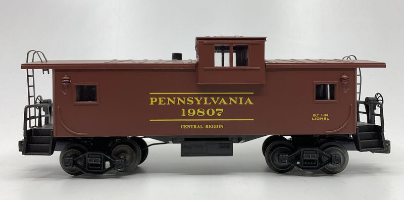 Lionel 6-19807 O Gauge Illuminated Extended Vision Caboose with Smoke Pennsylvania Railroad PRR NOS