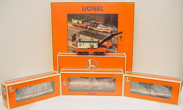 Lionel 6-21775 O Gauge Train Wreck Recovery Set - NOS