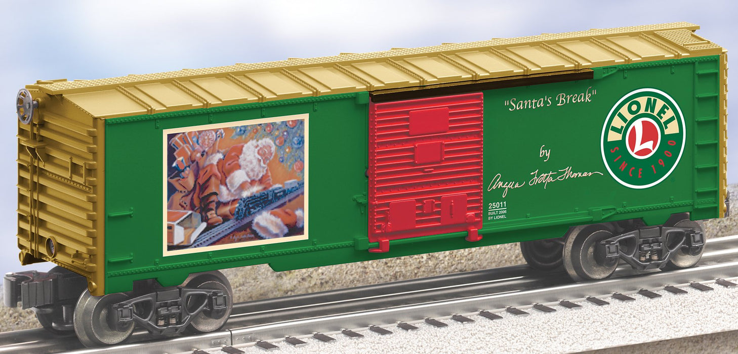Lionel 6-25011 O Gauge Angela Trotta Thomas Boxcar "Santa's Break"