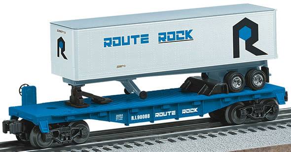 Lionel 6-26064 O Gauge Rock Island Flatcar with Trailer