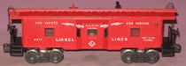Lionel 6-29724 O Gauge Celebration Series #6517 Bay Window Caboose Lionel Lines - NOS